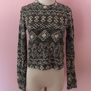 Long Sleeved Geometric Sweater
